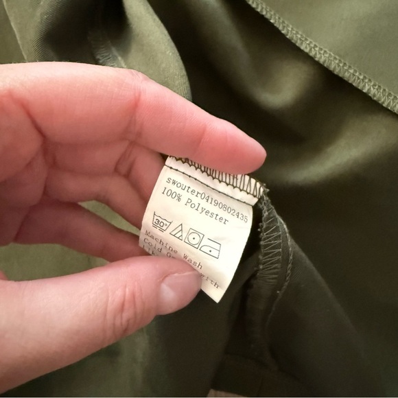 New SHEIN Olive Green Open Blazer Trench Cardigan Jacket - Picture 5 of 5